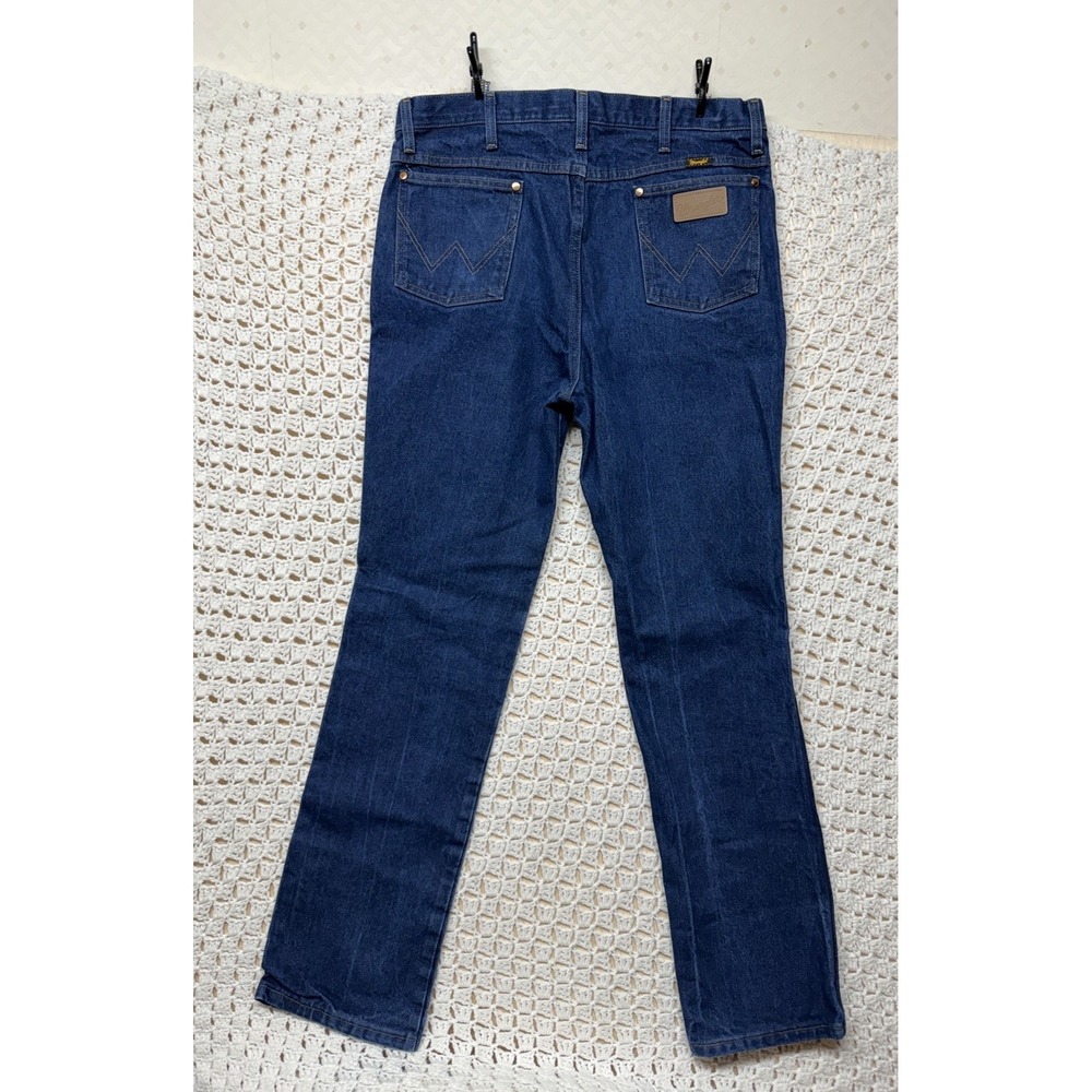 Wrangler Jeans Mens Tag 36x34 Fits 34x34 Blue Denim Western Cowboy Cotton 936DEN